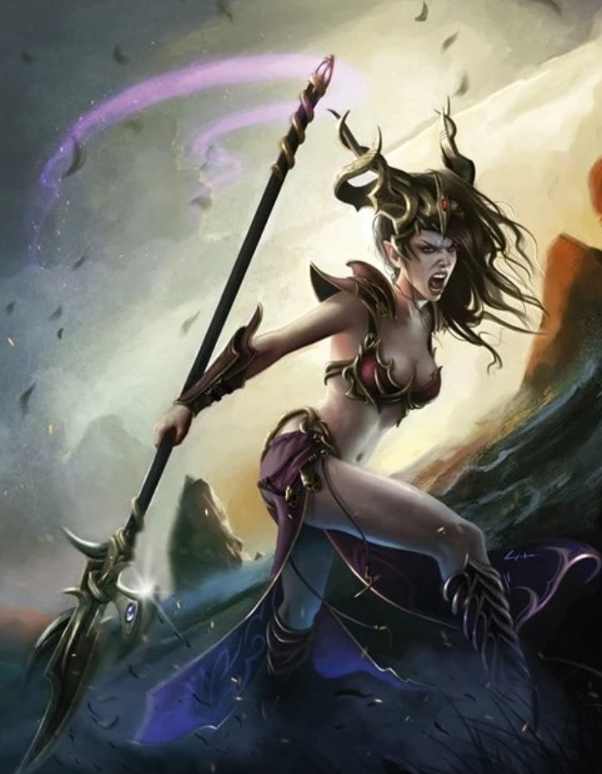 Sexy Morathi, Dark Elven sorceress and Witch Elf Warhammer Fantasy