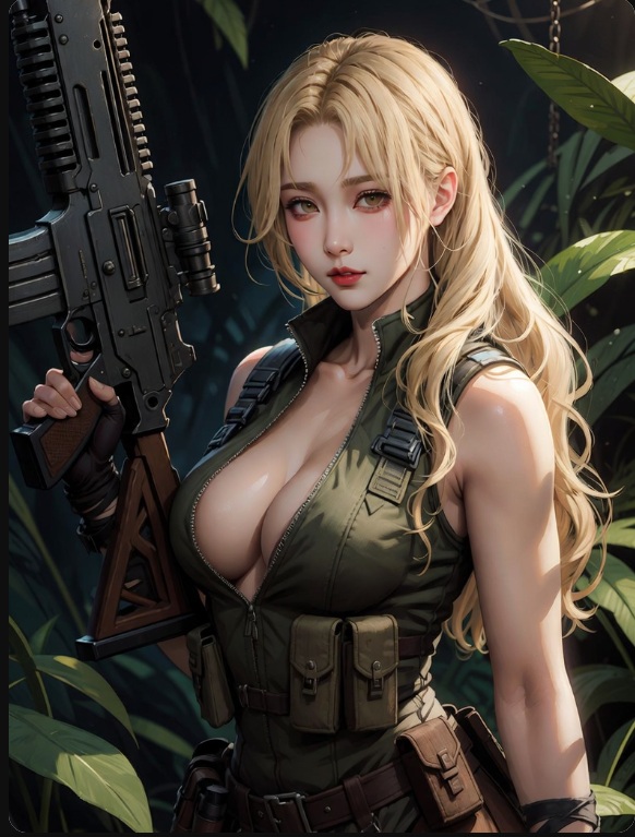 Beautiful and Sexy Blonde Catachan Jungle Fighter