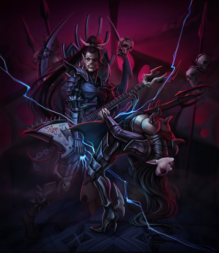 Dark Eldar band with some nudity Warhammer 40k Art