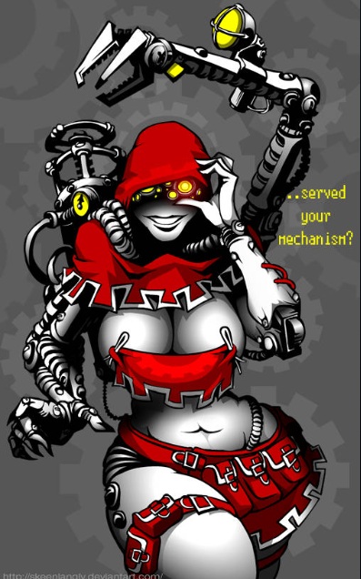 Seductive Tech-Priest Warhammer 40k Art