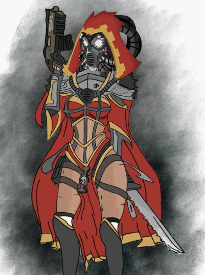Sexy Female Tech-Priest Warhammer 40k Art