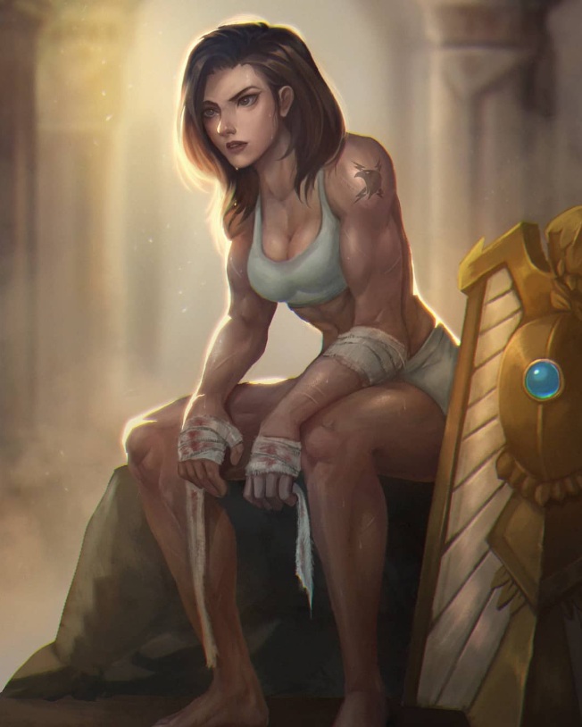 Sexy Adeptus Custodes Girl In a Tank Top