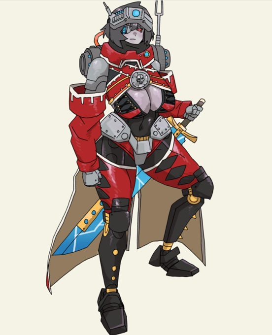 Beautiful Skitarii Assault Officer Warhammer 40k Art
