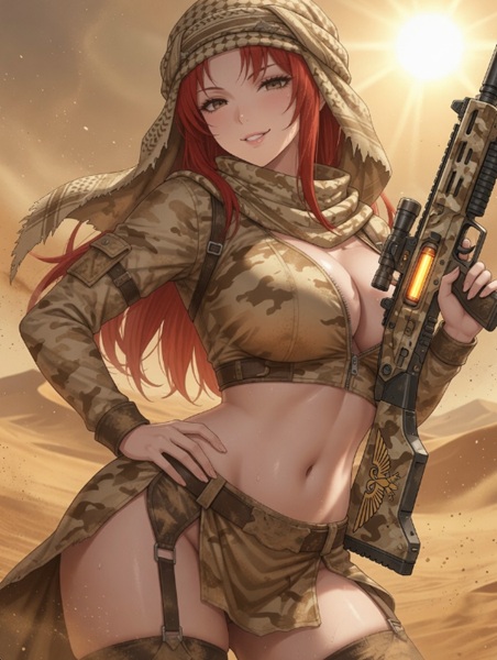 Stunning Red-haired Tallarn Desert Raider